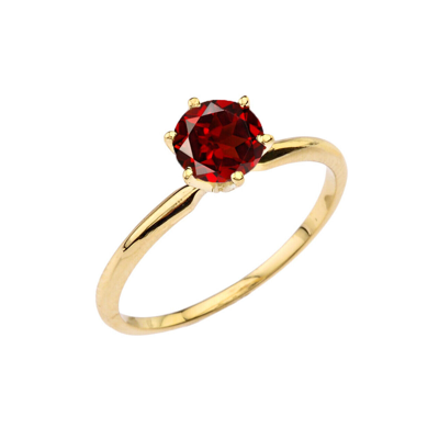 Pre-owned Claddafgh Gold Gold 3.0ct Stone Solitaire Engagement Ring With Birthstone (january--june)14k