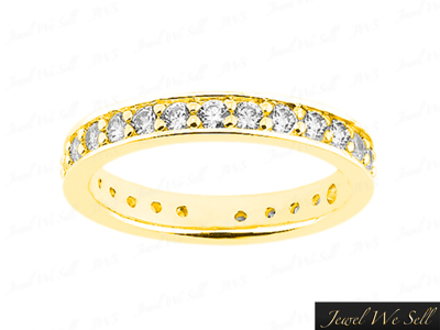 Pre-owned Jewelwesell 2.70ct Round Brilliant Cut Diamond Anniversary Eternity Band Ring 14k Gold H Si2