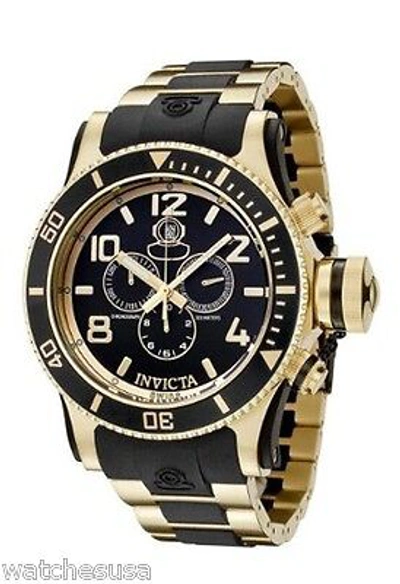 Pre-owned Invicta Men 6633 Russian Diver Collection Chrono Gold-plated Two-tone Watch