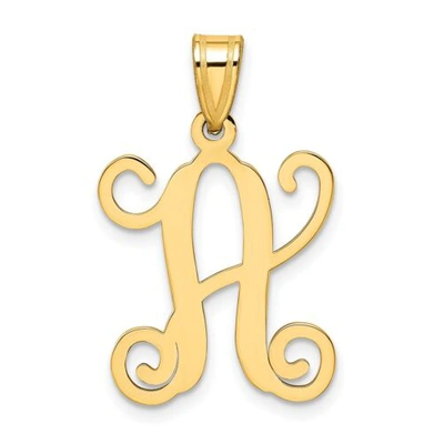 Pre-owned Accessories & Jewelry 10k Yellow Gold High Polish Monogram Font Initials A - Z Pendant | Choose Yours