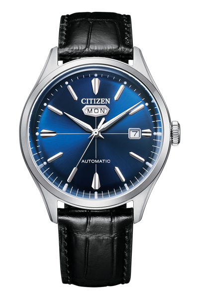 Pre-owned Citizen Brand  Record Label C7 Crystal Seven Blue Automatic Watch Nh8390-20l