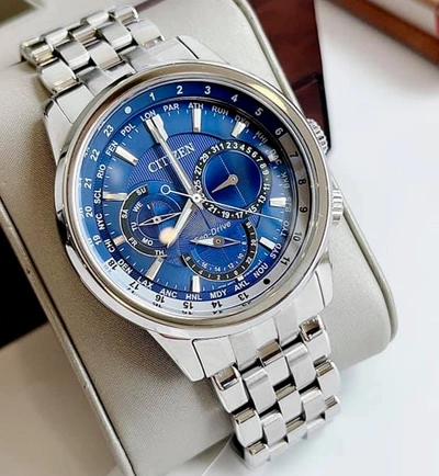 Pre-owned Citizen Eco-drive Calendrier Stainless Steel Men's Watch Bu2021-51l