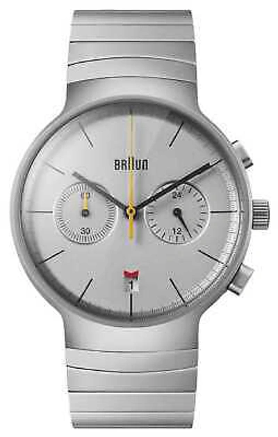 Pre-owned Oral-b Braun Men's Chrono | Silver Dial | Stainless Steel Bracelet Bn0265slbtg Watch
