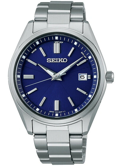 Pre-owned Seiko Selection Sbtm321 Men's Watch Solar Radio Blue Date 2022