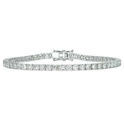 Pre-owned Morris 2.00 Carat Natural Diamond Tennis Bracelet G-h Si 18k White Gold 7'' 84 Stones In White/colorless