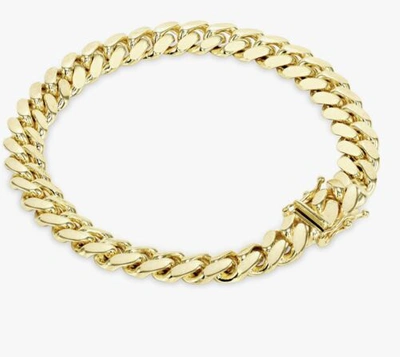 Pre-owned Texas Jewelers Real 14k Yellow Gold Miami Cuban Bracelet 8.5” Inch 8mm 14k Box Clasp Link $2495