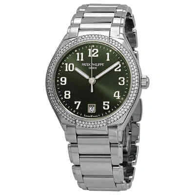 Pre-owned Patek Philippe Olive Green Twenty 4 Automatic Diamond Ladies Watch