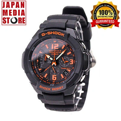 Pre-owned Casio G-shock Sky Cockpit Gw-3000b-1ajf Aviation Solar Atomic Black Friday Off