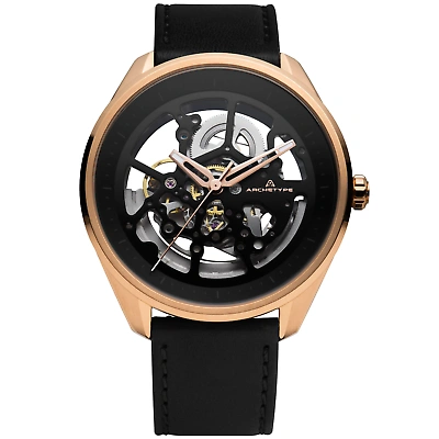 Pre-owned Archetype Nemesis Automatic Rose Gold Black
