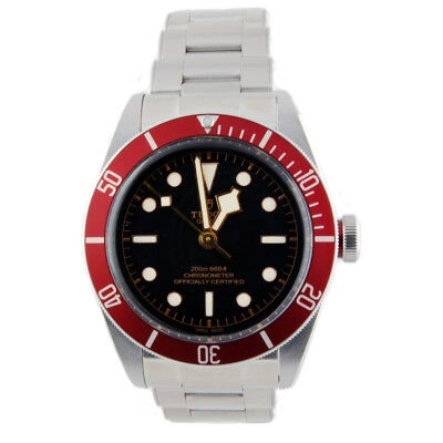 Pre-owned Tudor Heritage Black Bay Steel Sub 41mm 79230r Red