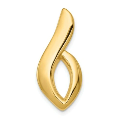 Pre-owned Accessories & Jewelry 14k Yellow Gold Polished Either Style Omega Slide Fashion Pendant For Necklace