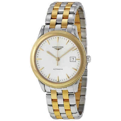 Pre-owned Longines Flagship Automatic White Dial Two-tone Men's Watch L48743227