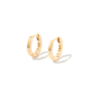 HATTON LABS GOLD-PLATED EDGE SMALL HOOP EARRINGS,HLA26150218480976