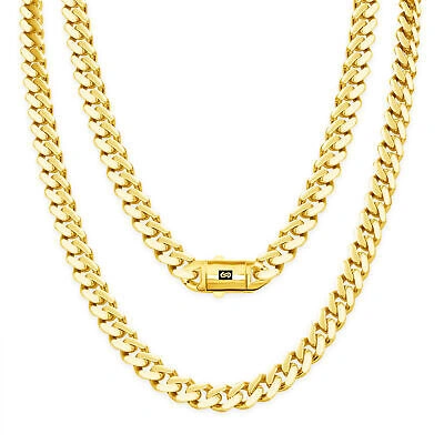 Pre-owned Nuragold 14k Yellow Gold Royal Monaco Miami Cuban Link 7.5mm Chain Mens Curb Necklace 24"