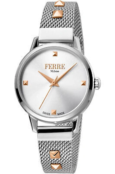 Pre-owned Milano Womens Wristwatch Ferre'  Fm1l136m0051 Steel Silver Color Ijp