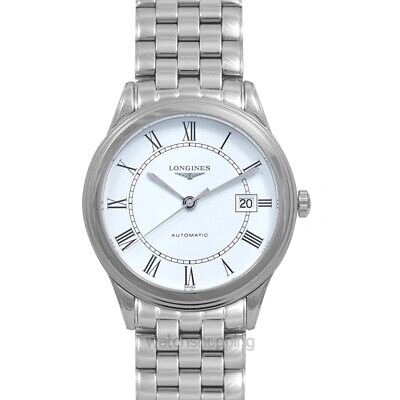 Pre-owned Longines Flagship L49744216 White Dial Men's Watch Genuine Frees&h