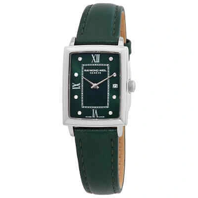 Pre-owned Raymond Weil Toccata Quartz Diamond Emerald Green Dial Ladies Watch