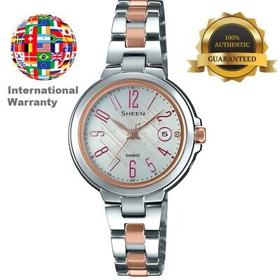 Pre-owned Casio International Warranty Shw-5100dsg-7ajf Sheen Women's Watch