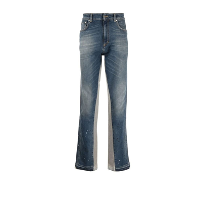 Represent Two-tone Straight-leg Jeans In Blue