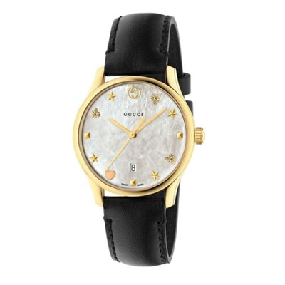 Pre-owned Gucci Ya126589a Women's G-timeless White - Mother Of Pearl Dial Quartz Watch