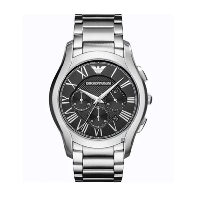 Pre-owned Emporio Armani Ar11083 Men's Wristwatch Black Dial Silver-tone Stainless Steel