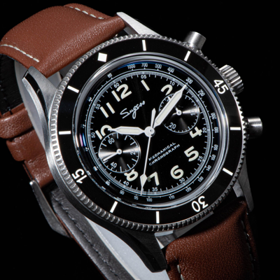 Pre-owned Sugess Chrono Heritage Swan Neck Chrono Aviator Watch Seagull 1963 S423.02.b