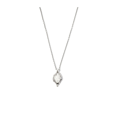 Lyly Erlandsson Sterling Silver Fahrenheit Crystal Pendant Necklace