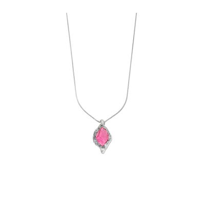 Lyly Erlandsson Sterling Silver Fahrenheit Crystal Pendant Necklace