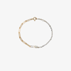 Yvonne Léon 18k Yellow And White Gold Mixed Chain Diamond Bracelet In Gold