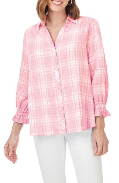 Foxcroft Caspian Button-up Shirt In Pink Champagne