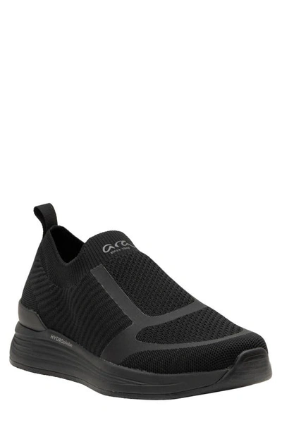 Ara Carlton Water Resistant Slip-on Shoe In Black