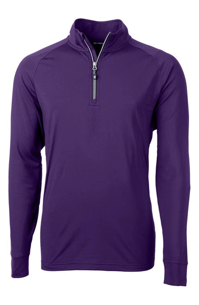 Cutter & Buck Adapt Quarter Zip In College Purple