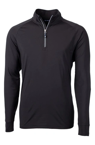 Cutter & Buck Adapt Quarter Zip In Black