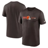 NIKE NIKE BROWN CLEVELAND BROWNS HORIZONTAL LOCKUP LEGEND PERFORMANCE T-SHIRT