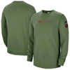 Nike Olive Georgia Bulldogs Military Pullover Sweatshirt In Olive