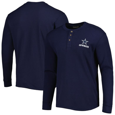 Dunbrooke Navy Dallas Cowboys Maverick Thermal Henley Long Sleeve T-shirt