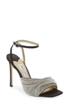 JIMMY CHOO NARIA CRYSTAL MESH SANDAL