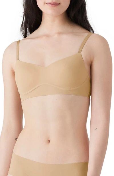 True & Co. Lightly Lined Wireless Bra In Desert