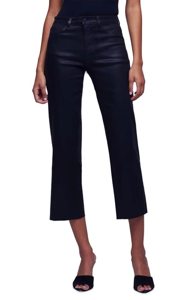 L Agence Wanda High Rise Wide Leg Pants In Black