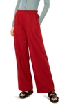 Vince Wool Pull-on Pants In Dark Scarlet