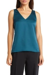 Nordstrom V-neck Tank Top In Teal Abyss