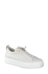 Paul Green Faye Sneaker In Ivory Gold Leather