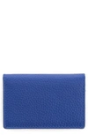 Royce New York Leather Card Case In Cobalt-blue