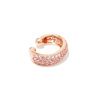 Shay 18k Rose Gold Sapphire Jumbo Ear Cuff In Pink