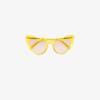 Saint Laurent Lou Lou 54mm Heart-shaped Sunglasses In Yellow