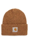 Carhartt Anglistic Wool & Cotton Cuff Beanie In Speckled Jasper