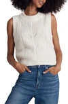 Madewell Knowe Pointelle Sweater Vest In Antique Cream