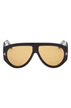 Tom Ford Bronson 60mm Gradient Pilot Sunglasses In Neutral