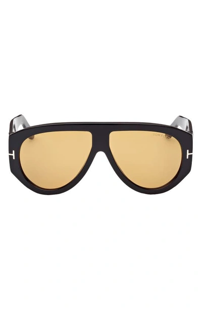 Tom Ford Bronson 60mm Gradient Pilot Sunglasses In Neutral