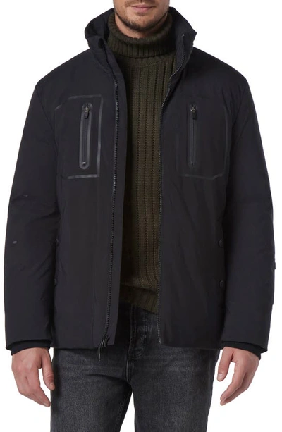 Andrew Marc Odeon Water Resistant Full Zip Down Jacket In Black